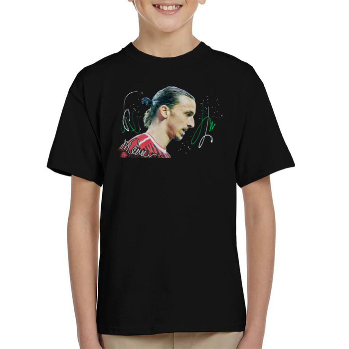 Sidney Maurer Original Portrait Of Zlatan Ibrahimovic Kid's T-Shirt