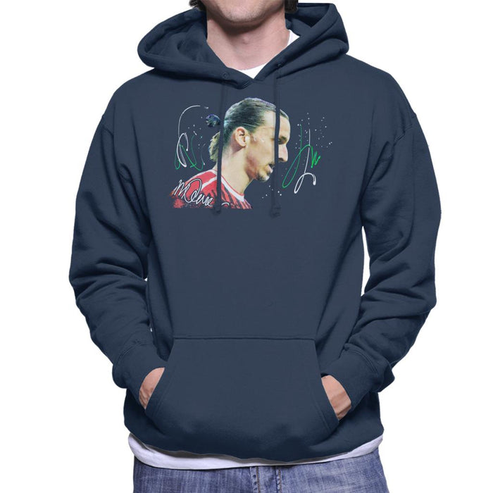 Sidney Maurer Original Portrait Of Zlatan Ibrahimovic Men's Hooded Sweatshirt
