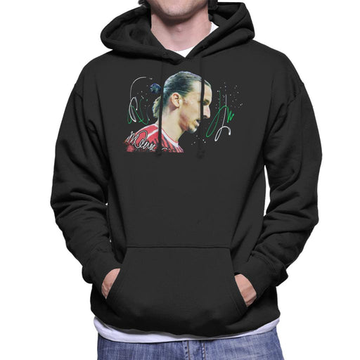 Sidney Maurer Original Portrait Of Zlatan Ibrahimovic Men's Hooded Sweatshirt
