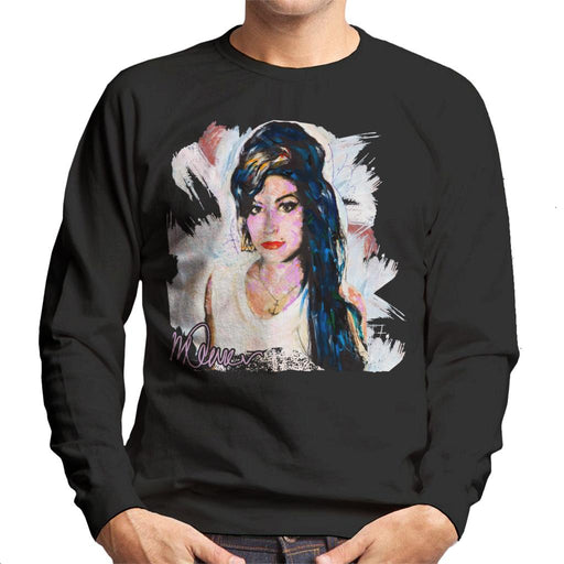 Sidney Maurer Original Portrait Of Amy Winehouse Anchor Necklace Men's Sweatshirt