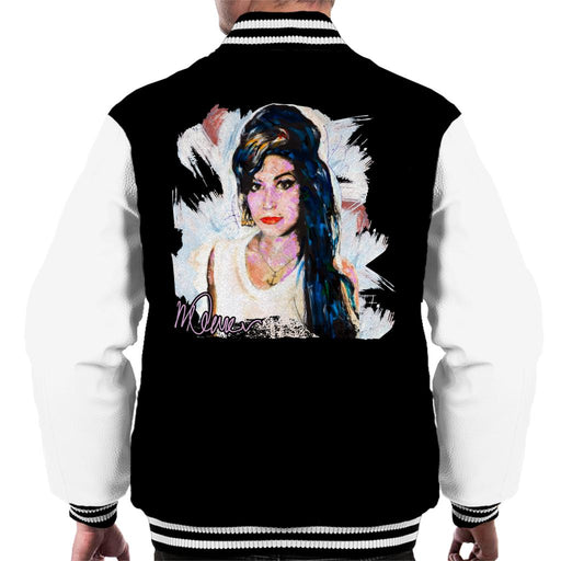 Sidney Maurer Original Portrait Of Amy Winehouse Anchor Necklace Men's Varsity Jacket