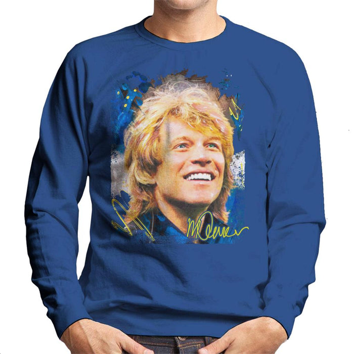 Sidney Maurer Original Portrait Of Jon Bon Jovi Smile Men's Sweatshirt