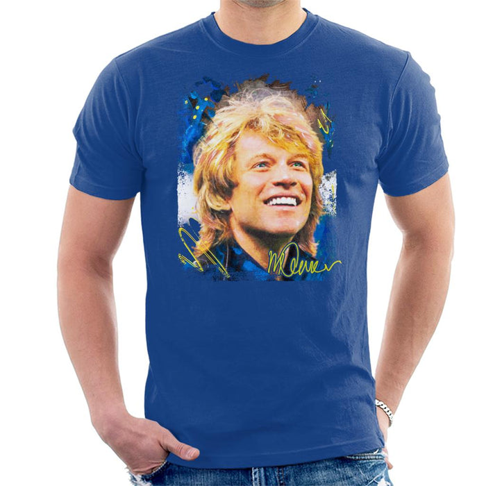Sidney Maurer Original Portrait Of Jon Bon Jovi Smile Men's T-Shirt