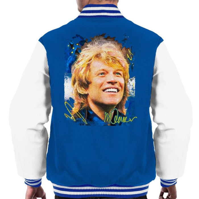 Sidney Maurer Original Portrait Of Jon Bon Jovi Smile Men's Varsity Jacket