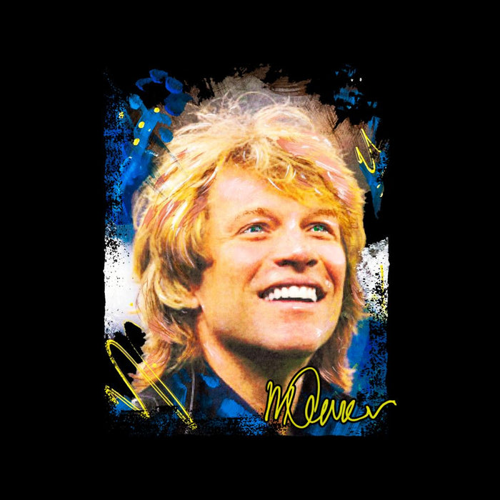 Sidney Maurer Original Portrait Of Jon Bon Jovi Smile Kid's Sweatshirt