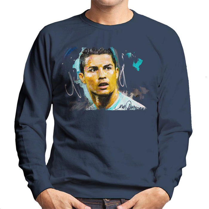 Sidney Maurer Original Portrait Of Footballer Cristiano Ronaldo Men's Sweatshirt
