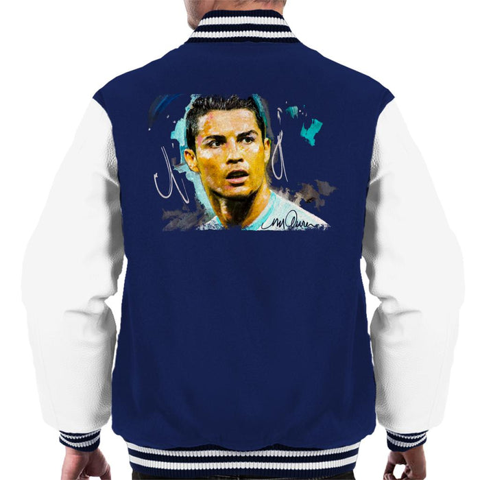 Sidney Maurer Original Portrait Of Footballer Cristiano Ronaldo Men's Varsity Jacket