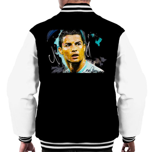 Sidney Maurer Original Portrait Of Footballer Cristiano Ronaldo Men's Varsity Jacket