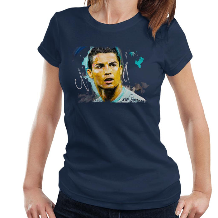 Sidney Maurer Original Portrait Of Footballer Cristiano Ronaldo Women's T-Shirt