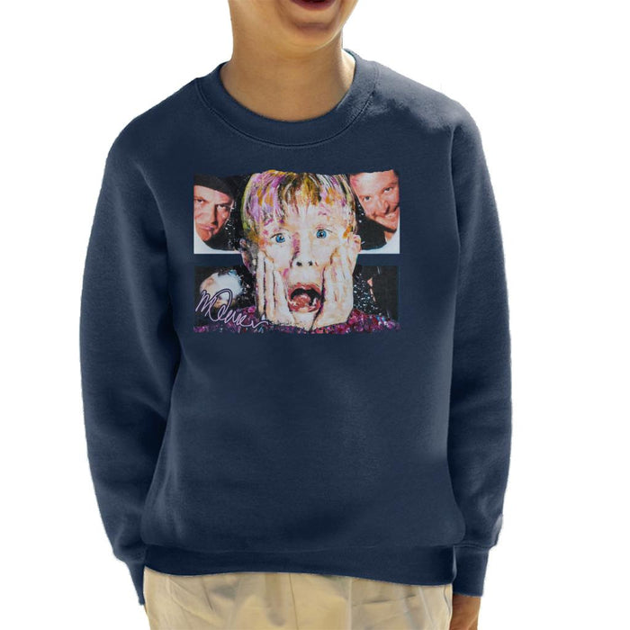 Sidney Maurer Original Portrait Of Macaulay Culkin Home Alone Kid's Sweatshirt