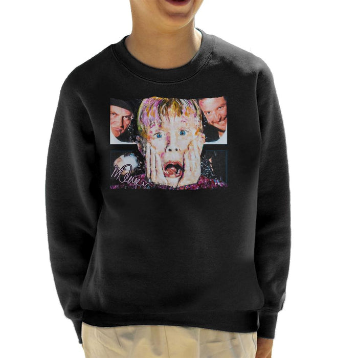 Sidney Maurer Original Portrait Of Macaulay Culkin Home Alone Kid's Sweatshirt