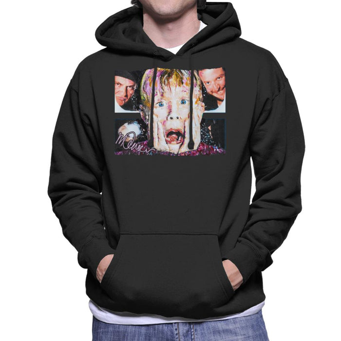 Sidney Maurer Original Portrait Of Macaulay Culkin Home Alone Men's Hooded Sweatshirt
