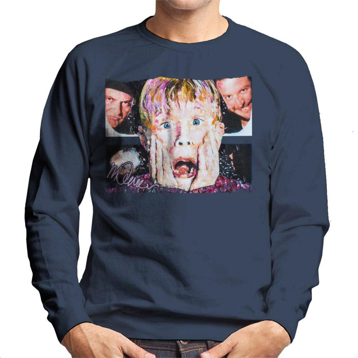 Sidney Maurer Original Portrait Of Macaulay Culkin Home Alone Men's Sweatshirt