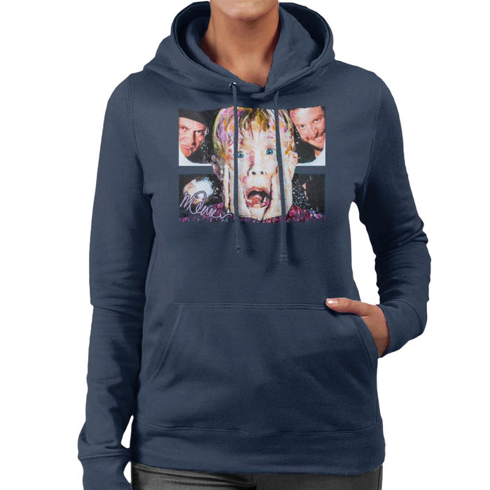 Sidney Maurer Original Portrait Of Macaulay Culkin Home Alone Women's Hooded Sweatshirt
