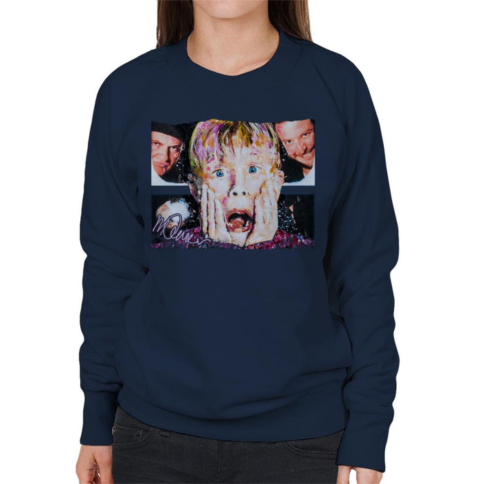 Sidney Maurer Original Portrait Of Macaulay Culkin Home Alone Women's Sweatshirt