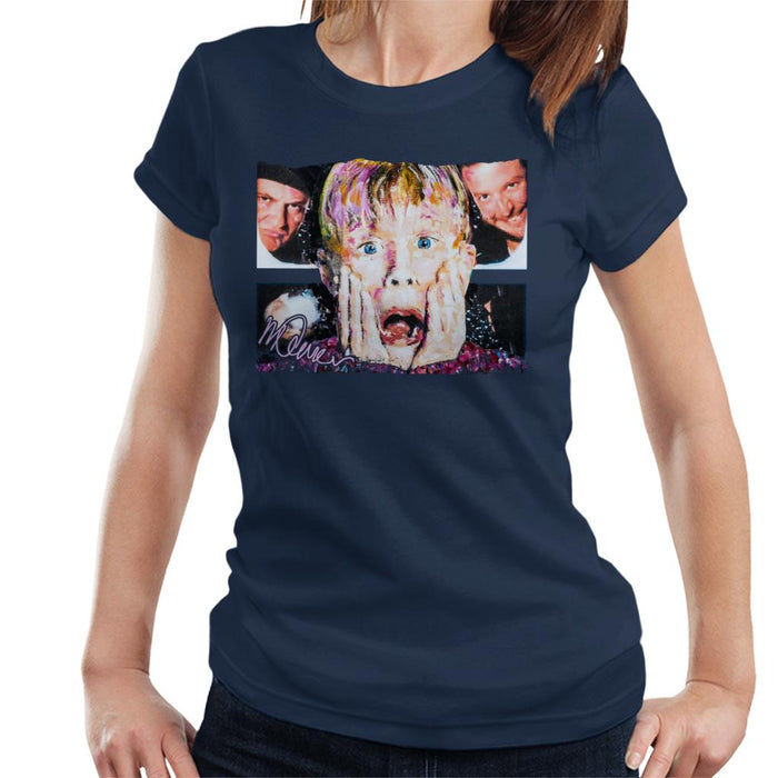 Sidney Maurer Original Portrait Of Macaulay Culkin Home Alone Women's T-Shirt