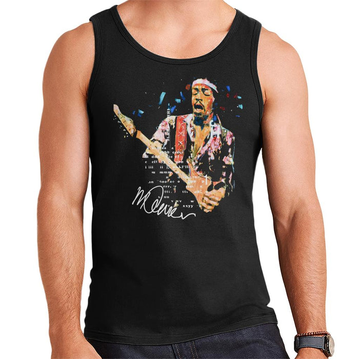 Sidney Maurer Original Portrait Of Guitarist Jimi Hendrix Men's Vest