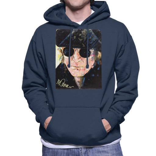 Sidney Maurer Original Portrait Of John Lennon Hat And Sunglasses Men's Hooded Sweatshirt