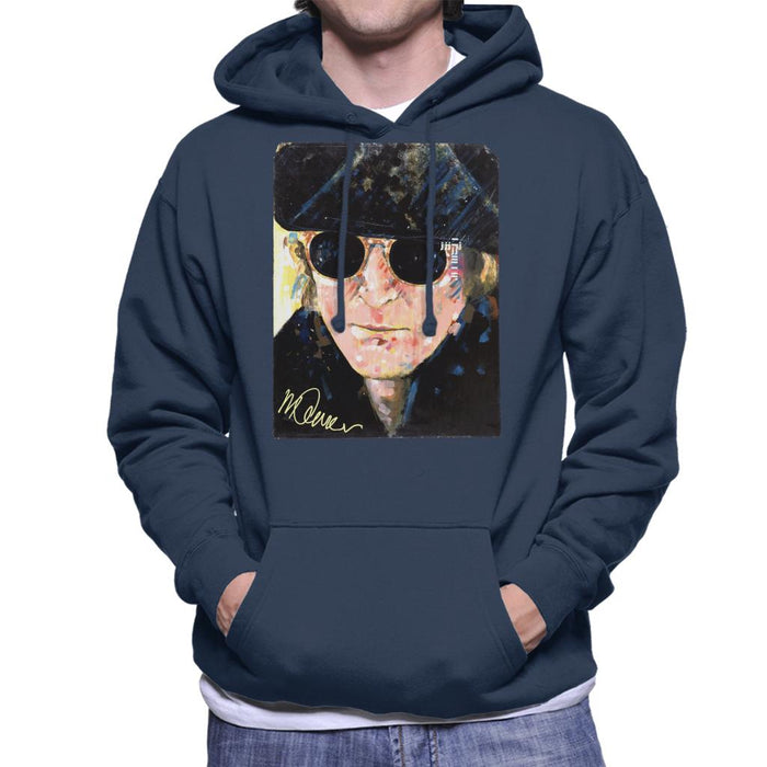 Sidney Maurer Original Portrait Of John Lennon Hat And Sunglasses Men's Hooded Sweatshirt