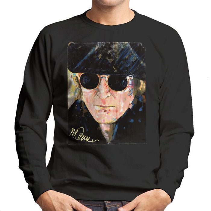 Sidney Maurer Original Portrait Of John Lennon Hat And Sunglasses Men's Sweatshirt