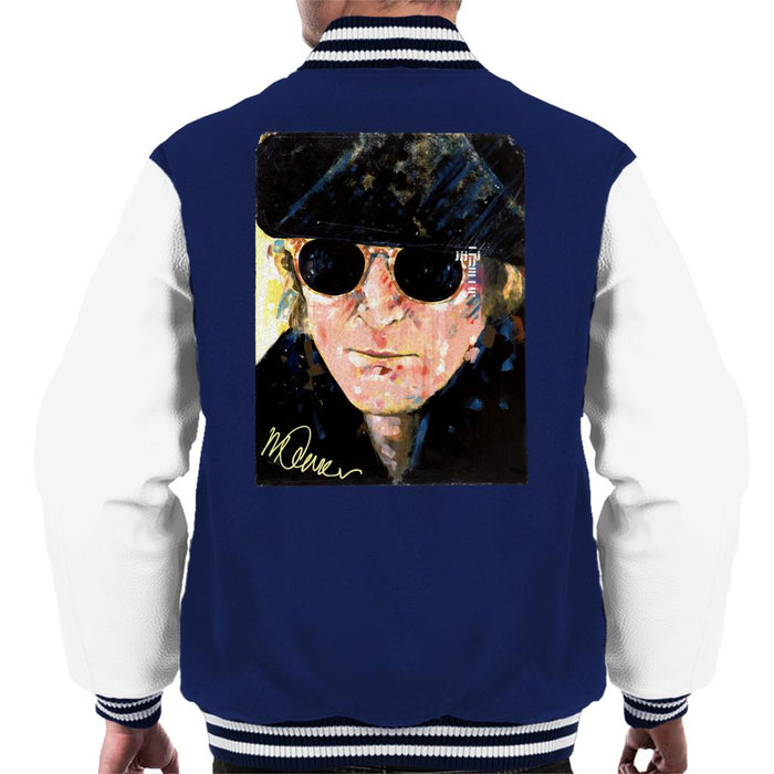 Sidney Maurer Original Portrait Of John Lennon Hat And Sunglasses Men's Varsity Jacket