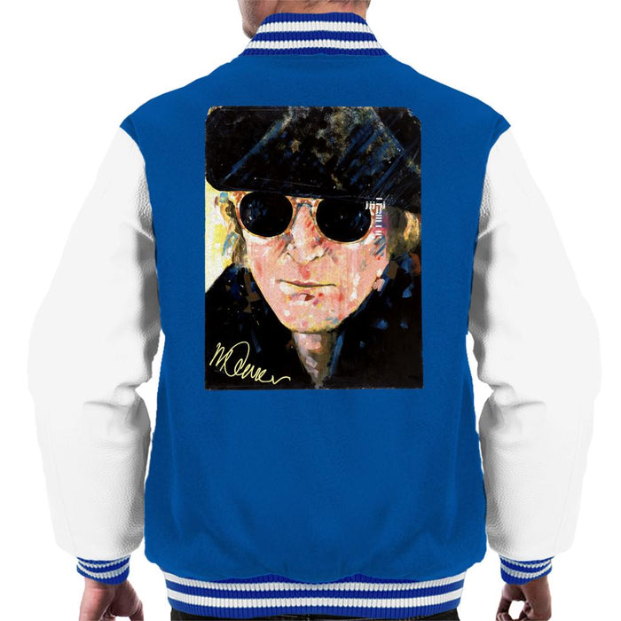 Sidney Maurer Original Portrait Of John Lennon Hat And Sunglasses Men's Varsity Jacket