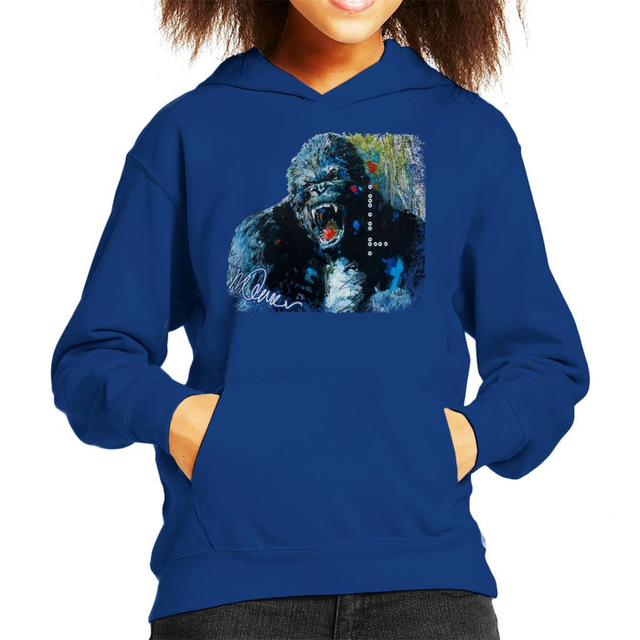 Sidney Maurer Original Portrait Of King Kong Kid's Hooded Sweatshirt