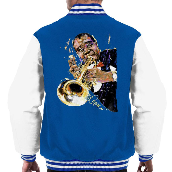 Sidney Maurer Original Portrait Of Louis Armstrong With Trumpet Men's Varsity Jacket