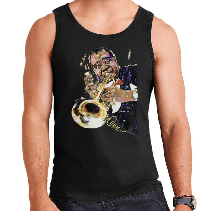 Sidney Maurer Original Portrait Of Louis Armstrong With Trumpet Men's Vest