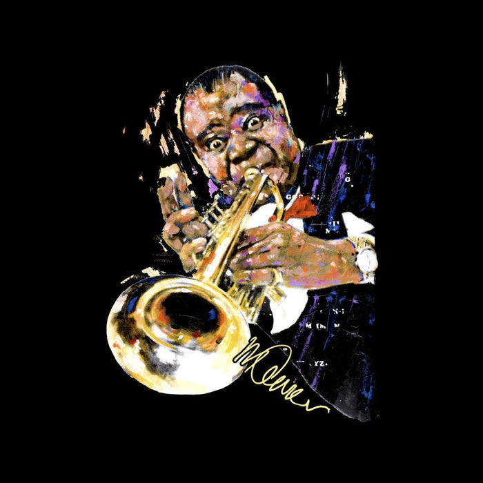Sidney Maurer Original Portrait Of Louis Armstrong With Trumpet Men's Varsity Jacket