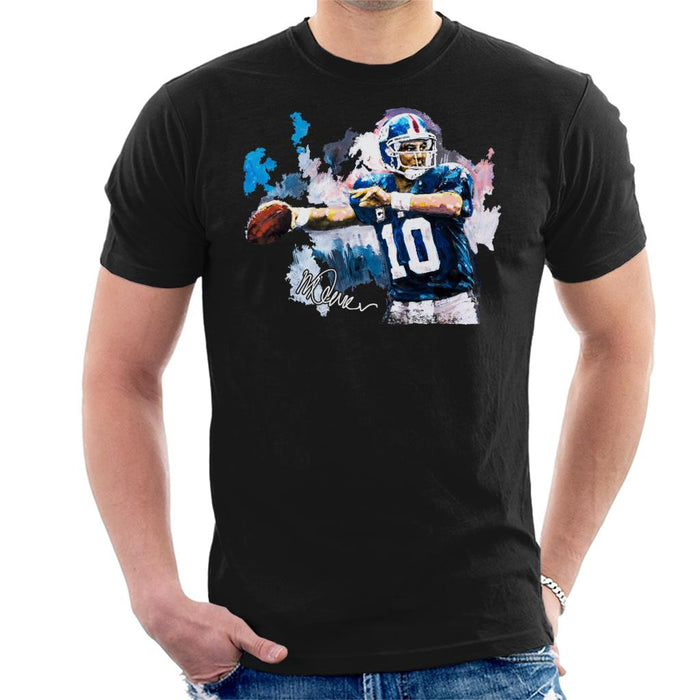 Sidney Maurer Original Portrait Of Eli Manning Giants Men's T-Shirt