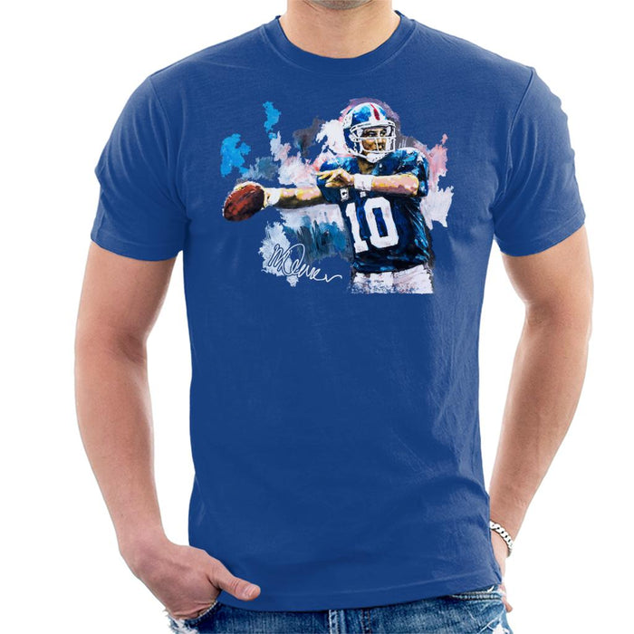 Sidney Maurer Original Portrait Of Eli Manning Giants Men's T-Shirt