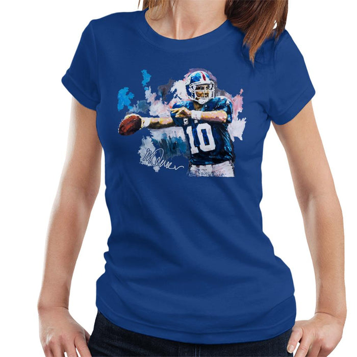 Sidney Maurer Original Portrait Of Eli Manning Giants Women's T-Shirt