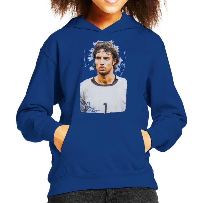 Sidney Maurer Original Portrait Of Fabian Carini Kid's Hooded Sweatshirt
