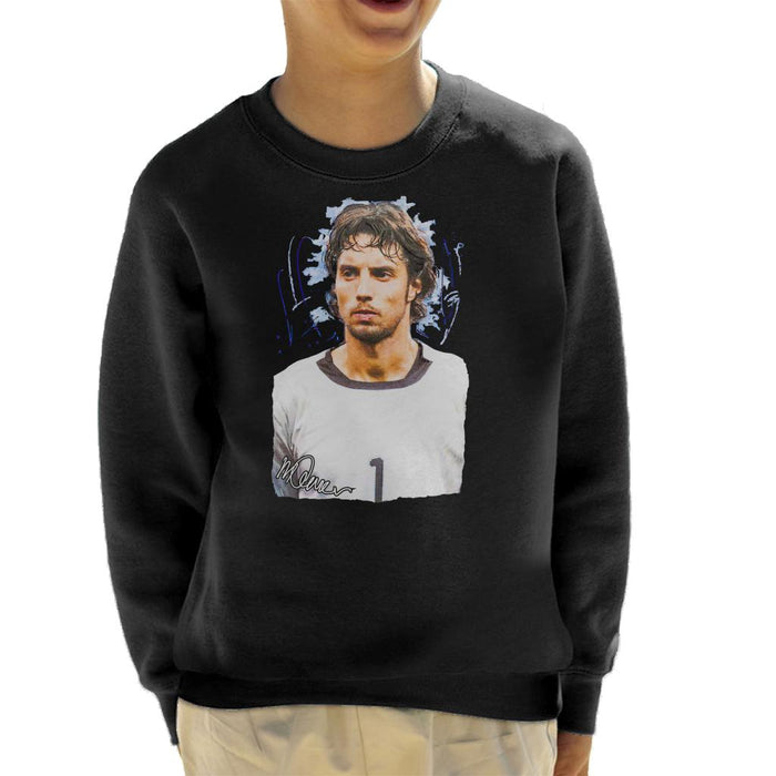 Sidney Maurer Original Portrait Of Fabian Carini Kid's Sweatshirt