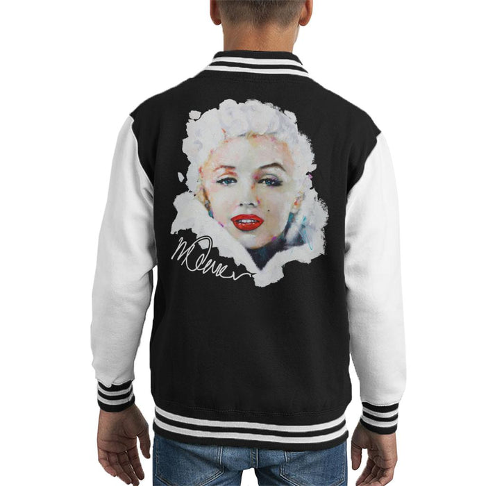 Sidney Maurer Original Portrait Of Actress Marilyn Monroe Kid's Varsity Jacket