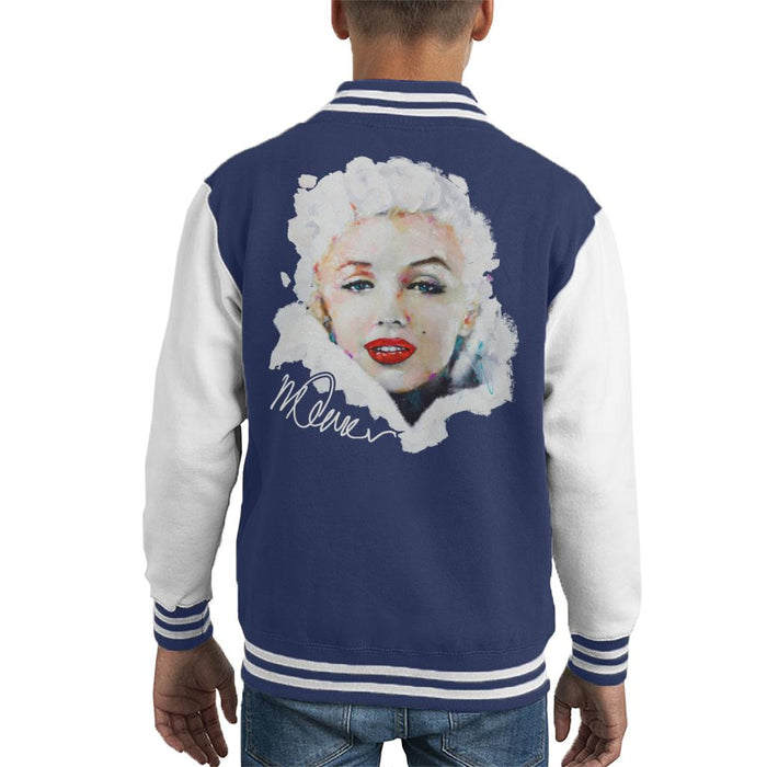 Sidney Maurer Original Portrait Of Actress Marilyn Monroe Kid's Varsity Jacket