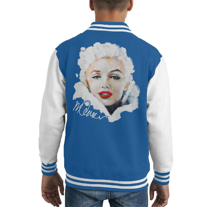 Sidney Maurer Original Portrait Of Actress Marilyn Monroe Kid's Varsity Jacket