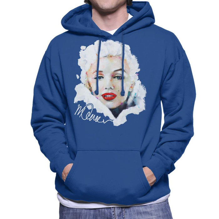Sidney Maurer Original Portrait Of Actress Marilyn Monroe Men's Hooded Sweatshirt