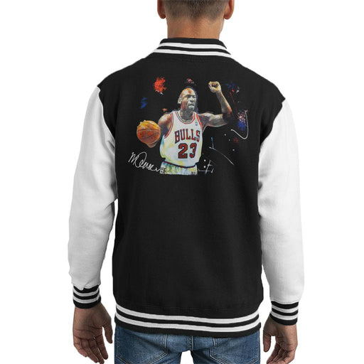 Sidney Maurer Original Portrait Of Michael Jordan Chicago Bulls Basketball Kid's Varsity Jacket