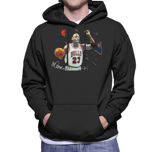 Sidney Maurer Original Portrait Of Michael Jordan Chicago Bulls Basketball Men's Hooded Sweatshirt