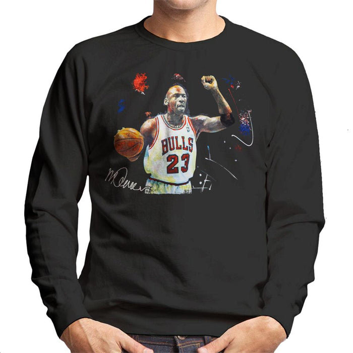 Sidney Maurer Original Portrait Of Michael Jordan Chicago Bulls Basketball Men's Sweatshirt