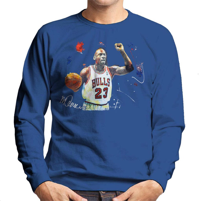 Sidney Maurer Original Portrait Of Michael Jordan Chicago Bulls Basketball Men's Sweatshirt