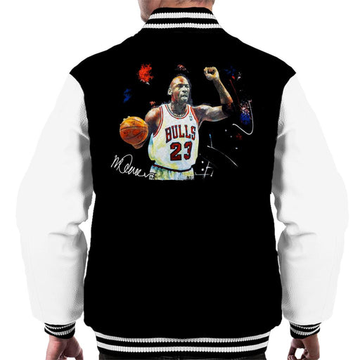 Sidney Maurer Original Portrait Of Michael Jordan Chicago Bulls Basketball Men's Varsity Jacket