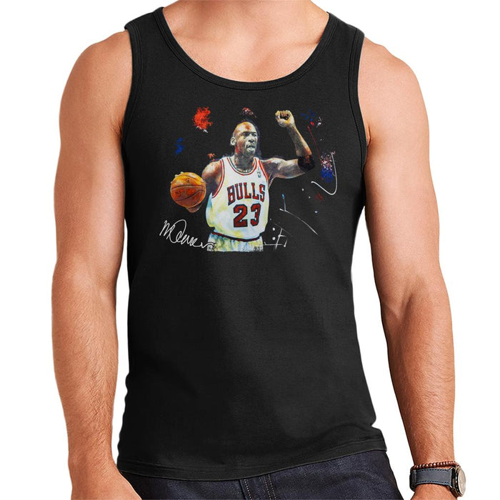 Sidney Maurer Original Portrait Of Michael Jordan Chicago Bulls Basketball Men's Vest