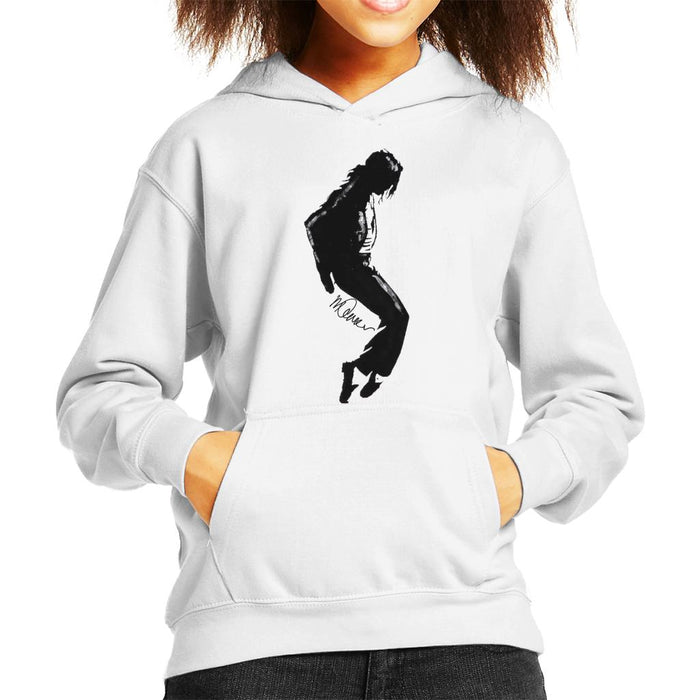 Sidney Maurer Original Portrait Of Michael Jackson Silhouette Kid's Hooded Sweatshirt