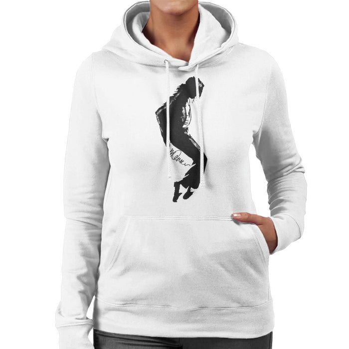 Sidney Maurer Original Portrait Of Michael Jackson Silhouette Women's Hooded Sweatshirt