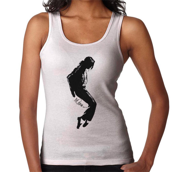 Sidney Maurer Original Portrait Of Michael Jackson Silhouette Women's Vest