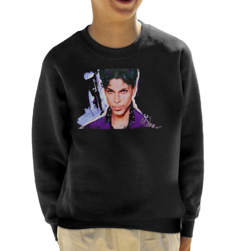 Sidney Maurer Original Portrait Of Prince Polka Dot Kid's Sweatshirt