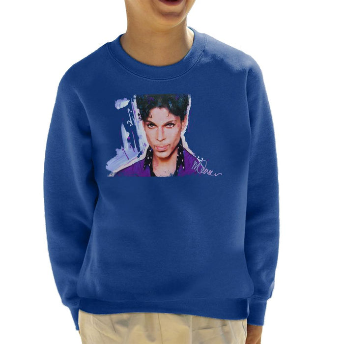 Sidney Maurer Original Portrait Of Prince Polka Dot Kid's Sweatshirt